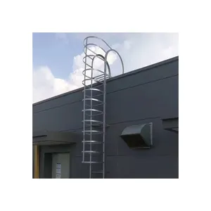 Çatı metali emniyet kedi kafesi sabit çelik merdiven