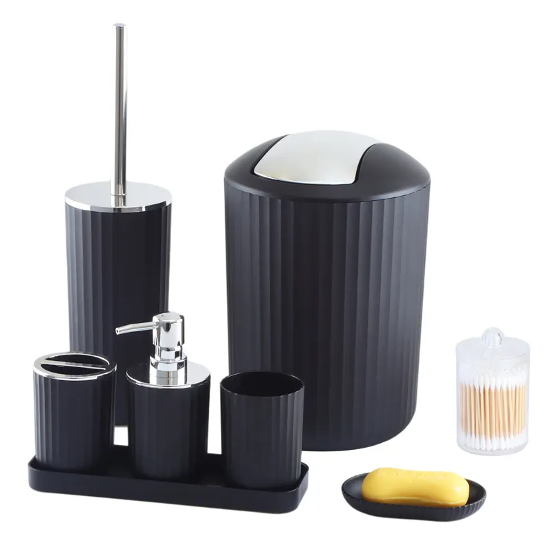 bath hardware sets 8-piece elegant black grey white bathroom accessories set bathroom vanity set