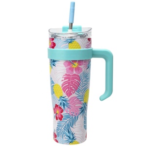 Tùy Chỉnh Thiết Kế Đầy Đủ In Ấn Thép Không Gỉ 40Oz Cốc Chân Không Cách Nhiệt Du Lịch Mug Với Rơm Nắp Với Xử Lý - Product Image 2