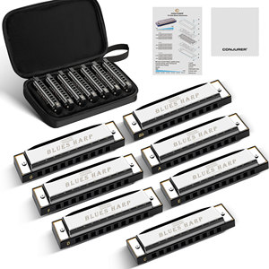 CONJURER 10 Trous Diatonic Blues Harp Metal Mouth Organ Harmonica pour Débutants Avancés et Professionnels - Product Image 3
