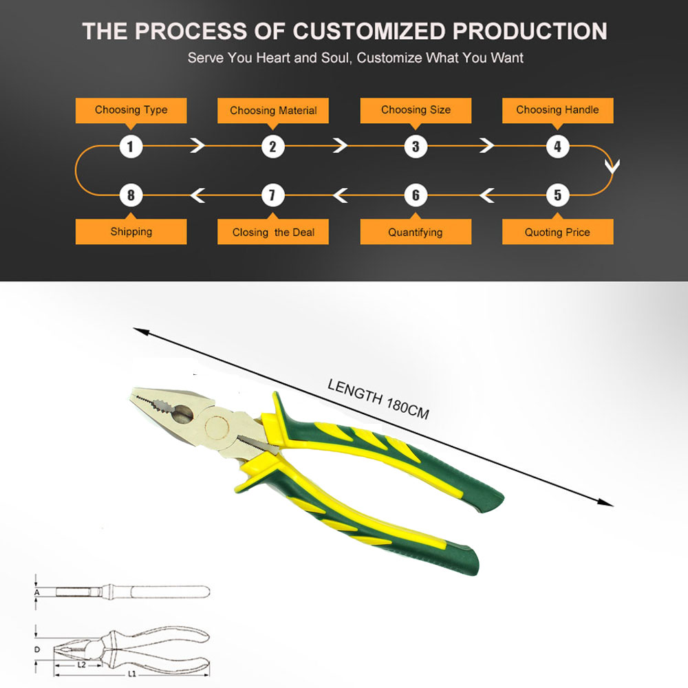 Wire Cutter Factory Price Hand Tool Lineman Pliers Easy to Work