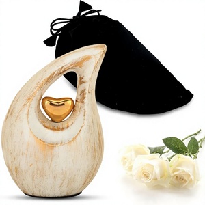 Urna Funeraria de Alta Calidad en Forma de Lágrima de Oro y Aluminio para Cenizas Humanas, Urna para Cenizas de Calidad Premium - Product Image 1