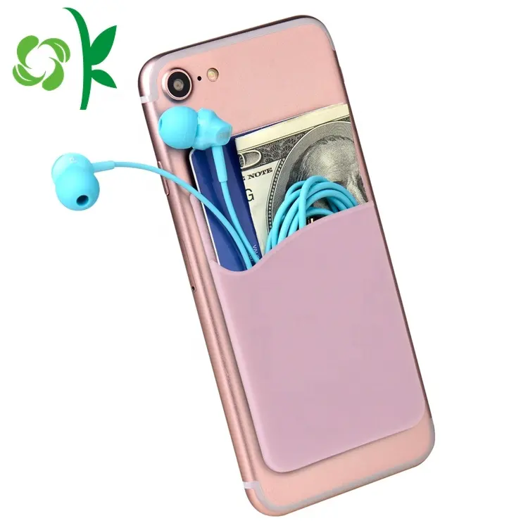 OKSILICONE Quality Phone Pouch 3m Sticky Silicone Mobile Phone Card Holder All Phone Styles 1pc/opp Bag 8.6*5.6cm*3m 200pcs 12g