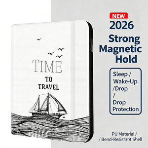 Étui à rabat magnétique pour Kobo Libra Colour 2024, fonction veille/réveil automatique, longue autonomie <span class=keywords><strong>de</strong></span> <span class=keywords><strong>la</strong></span> batterie, coque antichoc imprimée pour Kobo Libra 2 - Product Image 2