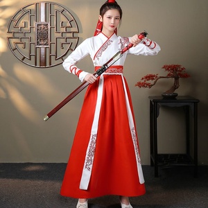 Robe Kimono Hanfu pour femme, style <span class=keywords><strong>chinois</strong></span> traditionnel, broderie, costume de danse Wushu, vêtements orientaux, cosplay - Product Image 4