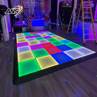 Piste de danse LED magnétique pour mariage, portable, interactive 3D, piste de danse LED miroir infini sans fil lumineuse