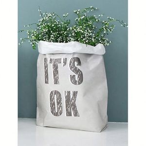 Bolsa de almacenamiento de papel Kraft marrón OEM de Baoren, bolsas de almuerzo de aspecto de papel lavable reciclado fuerte, serigrafía de estilo Vintage - Product Image 2