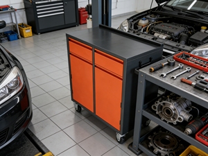 Gabinete de Herramientas Rodante de Acero con 2 Cajones, Almacenamiento Móvil de Alta Resistencia para Uso Industrial en Talleres, Cierre con Llave Moderno OEM - Product Image 2