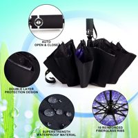 Payung Lipat 3 Otomatis 23 Inch Kecil Anti-UV Tahan Angin Kuat Mewah Promosi Cetak Logo Kustom Portabel