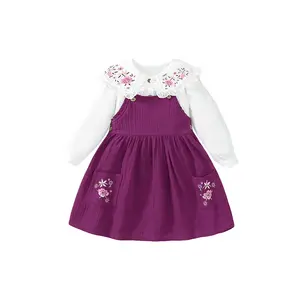 छोटे लड़कियों के लिए कपड़े सेट 2023 नवीनतम राजकुमारी की तरह 3-8 साल की लड़की के लिए कढ़ाई फूल शैली की पोशाक