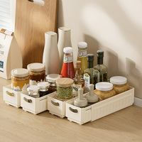 Haute qualité maison cuisine en plastique panier de rangement grande capacité Angle droit évolutif armoire boîte de rangement