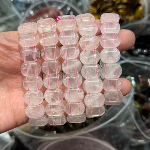 กำไลข้อมือลูกปัดทรงลูกบาศก์จากฟลูออไรต์ธรรมชาติ โรสควอตซ์ และไทเกอร์อาย ดีไซน์ทันสมัย หินทรงสี่เหลี่ยม เสริมพลังงานบำบัด สำหรับผู้หญิงและผู้ชาย ขายส่ง - Product Image 5