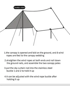 Buitentent Regen Tarp Tent Onderdak Draagbare Picknick Shadow Grote Tarp Onderdak Tenten Camping Fly Vel
