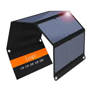 30W di động có thể gập lại bảng điều khiển năng lượng mặt trời không thấm nước cổng USB sạc năng lượng mặt trời di động 21W 28W tấm pin mặt trời