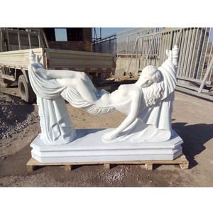 Statua di marmo greco antico fatta a mano a grandezza naturale personalizzata scultura in pietra <span class=keywords><strong>da</strong></span> <span class=keywords><strong>giardino</strong></span> statua bianca Buudha - Product Image 4