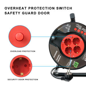 GELISTAR Heavy Duty Metal Reel Power Extension Cable Reel Extension 20M <span class=keywords><strong>25M</strong></span> 50MExtension Custom Length Power Cordons - Product Image 5