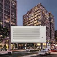 Grille de ventilation électrique moderne en alliage d'aluminium durable, télécommandable, diffuseur de plafond à 90 lames pour entrepôt et sous-sol