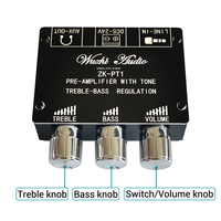 WUZHI AUDIO 5,0 BT Placa decodificadora Altavoz Sonido Pre Módulo Estéreo de doble canal Graves agudos