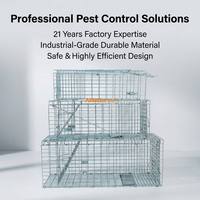 Piège à cage pliable robuste |   Cage de capture en acier galvanisé pour chats, lapins, ratons laveurs et petits animaux