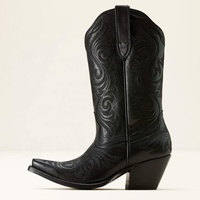 CHENO OEM ODM Bottes Western Classiques Brodées Noires Faites à la Main pour Femmes, Idéales pour Tenues Western de Marque