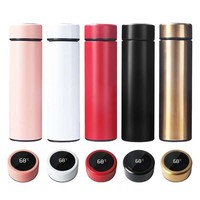 500ml en acier inoxydable LED rappel de température numérique gobelet thermique bouteille d'eau intelligente pour bébé pour boire du café au lait
