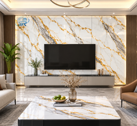 Panneau PVC ignifuge de qualité commerciale, écologique, résistant aux UV, imitation marbre, installation rapide, pour usage intérieur, décoration de hall, projet hôtelier