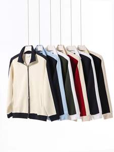 Produttore OEM alta qualità Full Zip up <span class=keywords><strong>Polo</strong></span> maglia giacca <span class=keywords><strong>con</strong></span> LOGO personalizzato da uomo cerniera oversize pesi massimi <span class=keywords><strong>con</strong></span> <span class=keywords><strong>cappuccio</strong></span> - Product Image 2