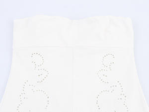 Combinaison-pantalon <span class=keywords><strong>sans</strong></span> bretelles, broderie blanche, vente chaude, mode décontractée, une pièce, pour femmes - Product Image 3