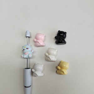 ลูกปัดรูปแมว3D การ์ตูน3D สัตว์แมวน่ารักเสน่ห์เครื่องประดับสำหรับปากกา DIY เครื่องประดับผมงานฝีมือ - Product Image 6