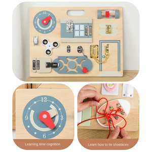 EDULAND OEM ODM Montessori - Juguete Educativo de Madera para Niños, Tablero de Actividades para el Desarrollo de Habilidades para la Vida, Juguete de Mesa para el Aprendizaje Temprano - Product Image 2