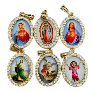 Perhiasan tembaga grosir malam bercahaya baru kreatif agama Perawan Maria Yesus St. Jude liontin Colgante Luminoso keluaran baru - Product Image 1