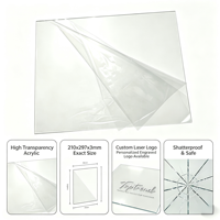 Vente en gros de plaques en acrylique transparentes de format A4, haute transparence pour la publicité et l'affichage