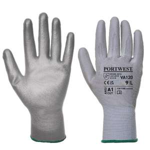 PORTWEST - VA120G7RL Guante de Palma gris de poliuretano-GUANTES EAN 5036108271801 - Product Image 1