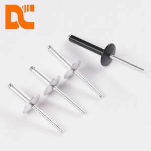 Rivets aveugles à grande bride <span class=keywords><strong>de</strong></span> qualité supérieure, en alliage antirouille, à tête <span class=keywords><strong>dôme</strong></span>, norme DIN7337, marque DC pour machines, applications marines et CVC - Product Image 1