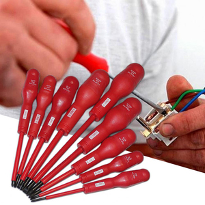 Bộ dụng cụ sửa chữa điện đa năng 9 món Bộ tua vít Tay cầm PP cách điện Bộ Tuốc nơ vít cấp công nghiệp - Product Image 4