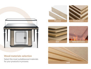 ตู้โชว์เครื่องประดับหรูหราพร้อมแถบไฟ LED เคสทรงสูงแบบล็อคดีไซน์กระจกสีขาว - Product Image 4