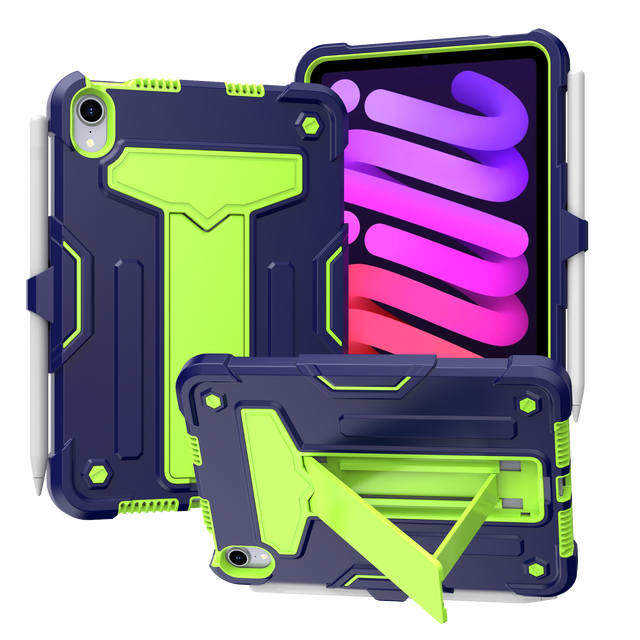 Heavy Duty Shockproof Cover Case for iPad Mini 7/Mini 6 Defender Kids Holder Stand Tablet Case