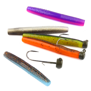 Spinpoler Fat Worm Senko <span class=keywords><strong>Finesse</strong></span> Tpr Ned Worm Rig 2.75" Stickbait Soft Fishing Lures Swim Bait 14pcs With Box Swimbait Bass Pike - Product Image 5