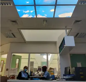 Lanterna de céu ultrafina, para cozinha, banheiro, céu natural, luz solar, azul, luz de teto integrada