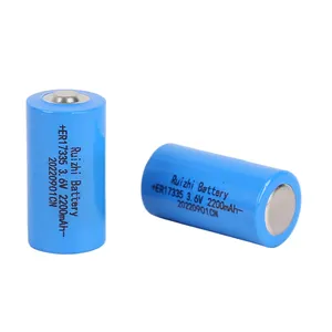 锂电池ER17335 3.6v 2/3a电池2200毫安时无线传感器锂电池
