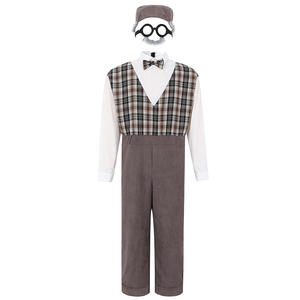 Pantalones con <span class=keywords><strong>Tirantes</strong></span> para <span class=keywords><strong>Hombre</strong></span> Adulto MINCO, Traje a Cuadros Estilo Abuelo, Disfraz de Centenario para Halloween, Televisión y Cine, Poliéster - Product Image 5