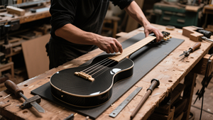 Usine en gros couleur fibre de carbone forgé motif plaque <span class=keywords><strong>guitare</strong></span> personnalisation - Product Image 2
