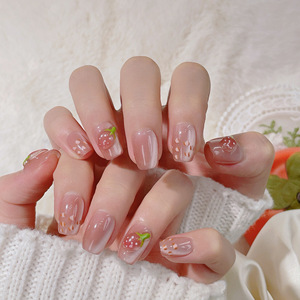 10 Uds. <span class=keywords><strong>Uñas</strong></span> Postizas Francesas de Ojo de Gato Hechas a Mano, Acrílicas, con Diamantes de Imitación 3D, Brillantes, Medianas, Almendradas, Cuadradas, de Cobertura Completa - Product Image 2