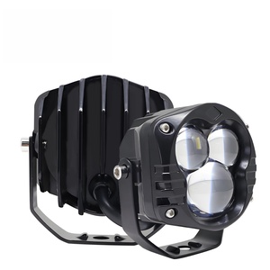 Faro LED de diseño de mono para motocicleta, doble color, 35W, 3 lentes, luz de conducción, antiniebla impermeable para ATV, coche, camión - Product Image 1