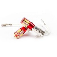 JR AUTOGIFT Luz Antiniebla LED Súper Brillante H3 H1 3014 57SMD 3W 12V-24V para Automóvil, Luz de Circulación Diurna Blanca, Ámbar, Amarilla, Roja, Azul