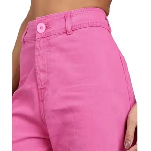Jeans amples et larges en denim respirant, coupe droite, personnalisables pour femmes - Nouvelle collection OEM tendance - Product Image 3