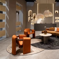 Canapé simple en tissu pour salon, design nordique moderne, confortable, avec éponge haute densité, une place