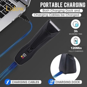 OEM/ODM IPX7 Body Hair Trimmer Beard Trimmer Electric Shaver Razor for <b>Men</b> Body <b>Groomer</b> Groin Trimmer with Light Grooming Kit - Product Image 5