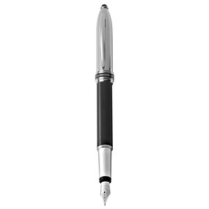 Pluma Estilográfica Cromada con Punta de Acero Inoxidable de 0.5mm de Ancho de Escritura para Estudiantes y Profesionales Financieros, Set con Caja de Regalo - Product Image 1
