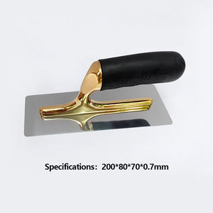 Stainless Steel Plaster Trowels With Ergonomic Tpr Handles Flat Blade Anti-Slip Texture Squared <b>Edge</b> DIY Finishing Tools - Product Image 6
